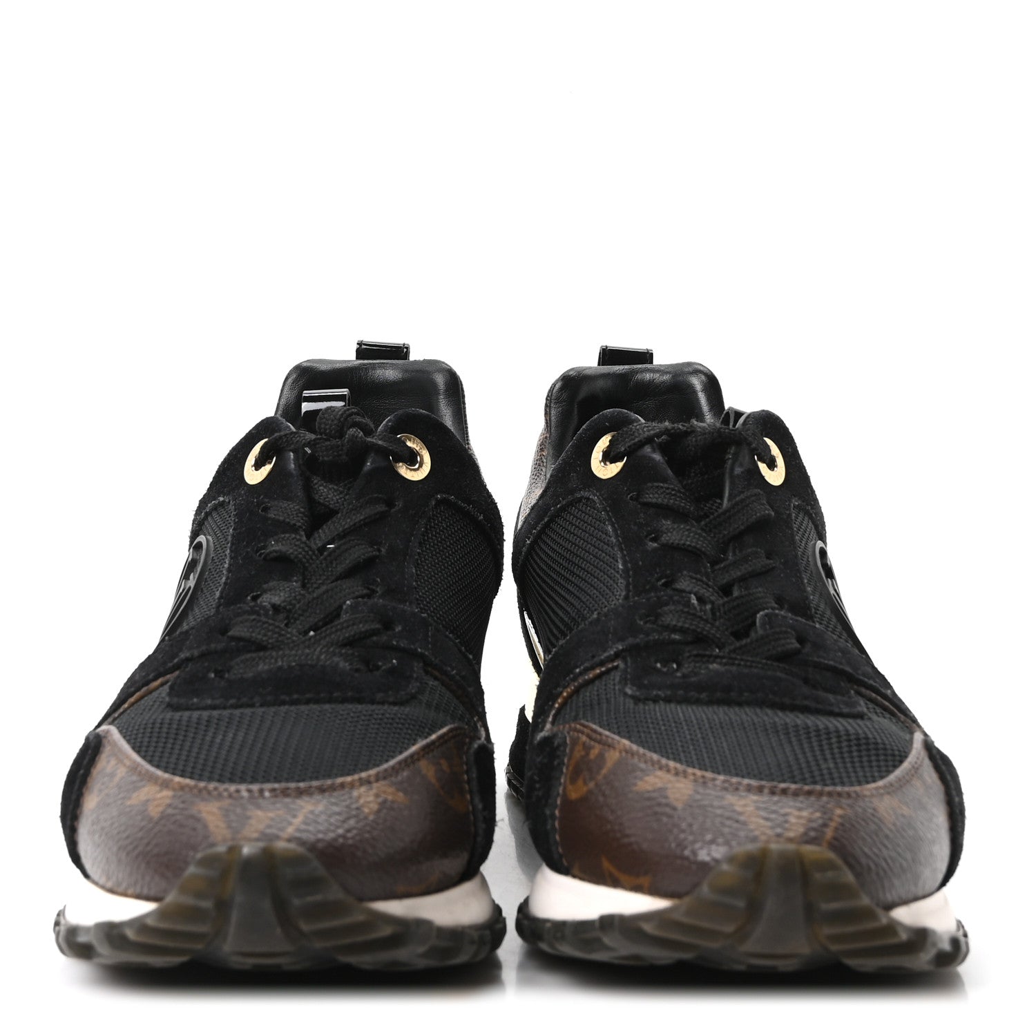 Suede Monogram Run Away Sneakers 36.5 Black £¨ Direct shipment via from wholesalehk.shop