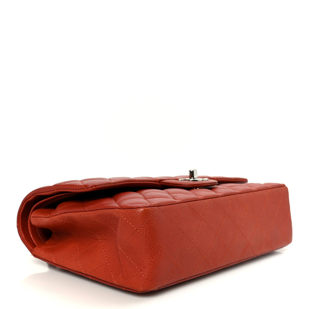 Caviar Quilted Medium Double Flap Red wholesalehk.shop