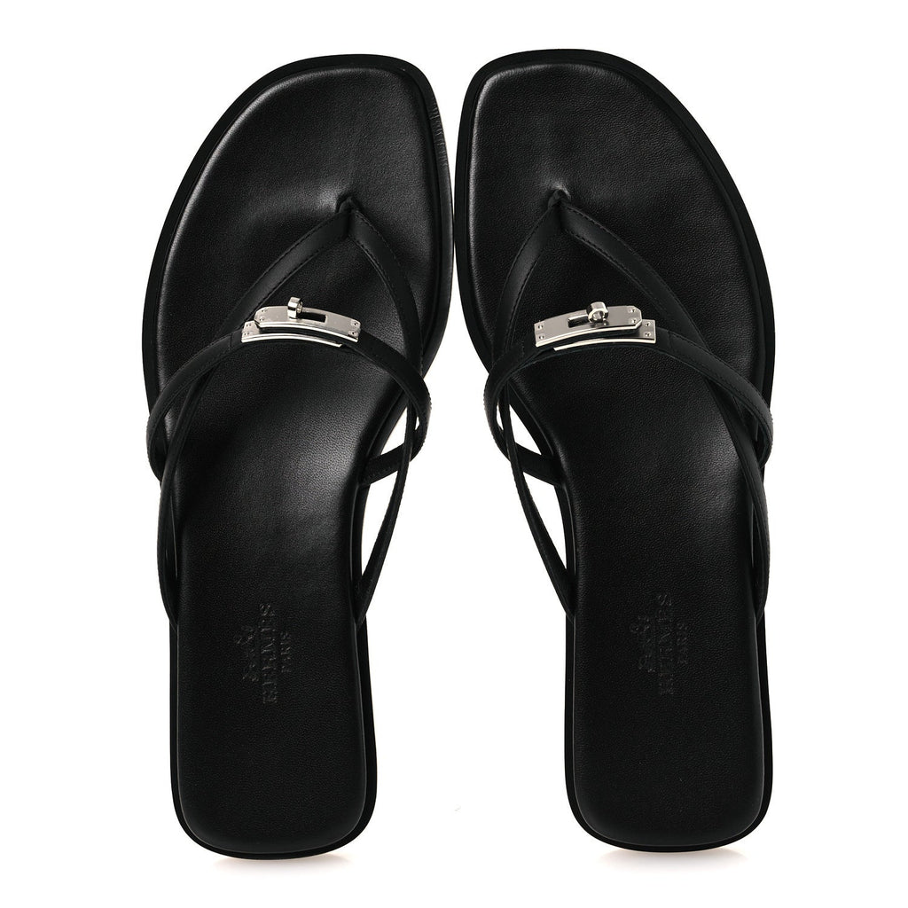 Calfskin Miss Sandals 37 Black wholesalehk.shop