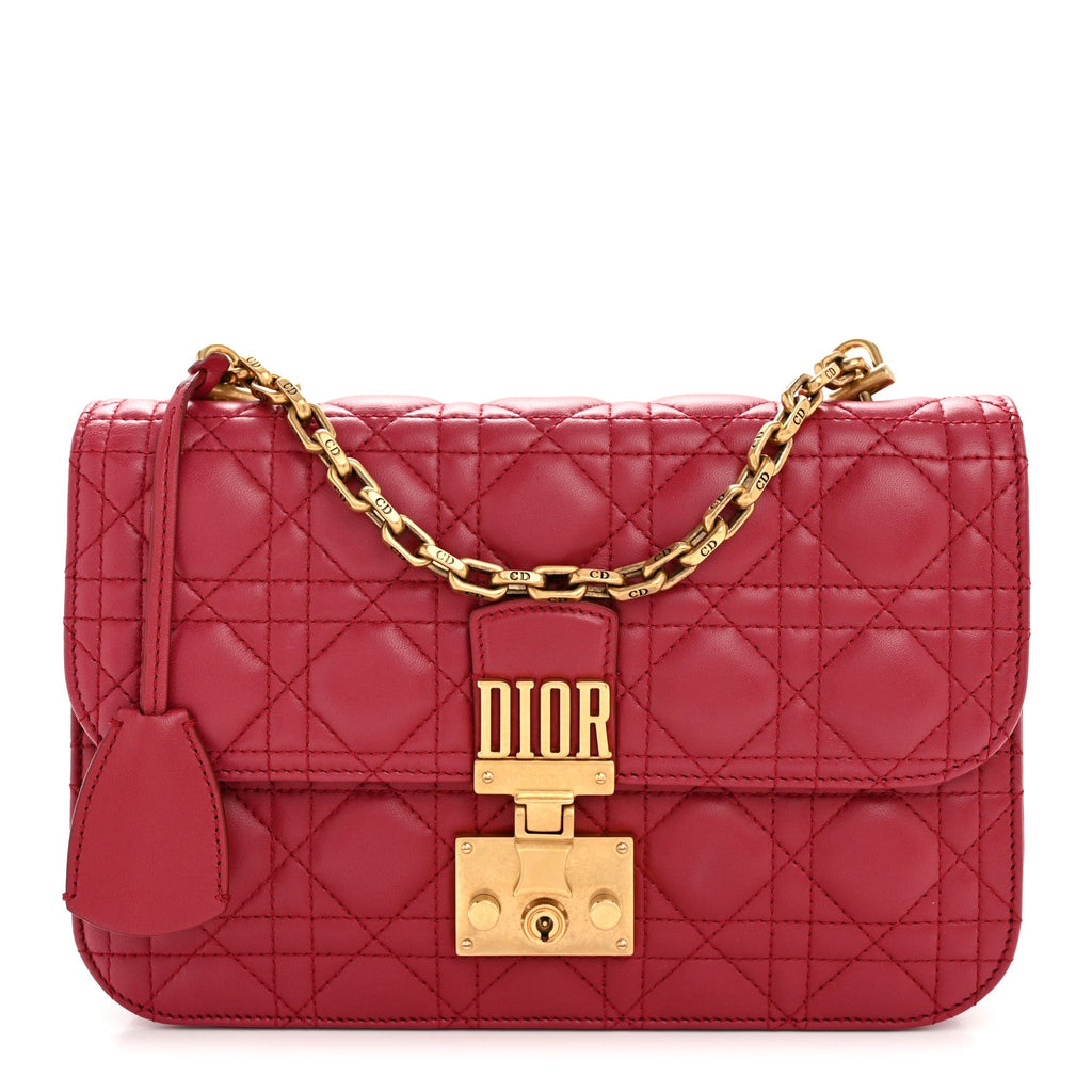 Lambskin Cannage Large Dioraddict Flap Red wholesalehk.shop