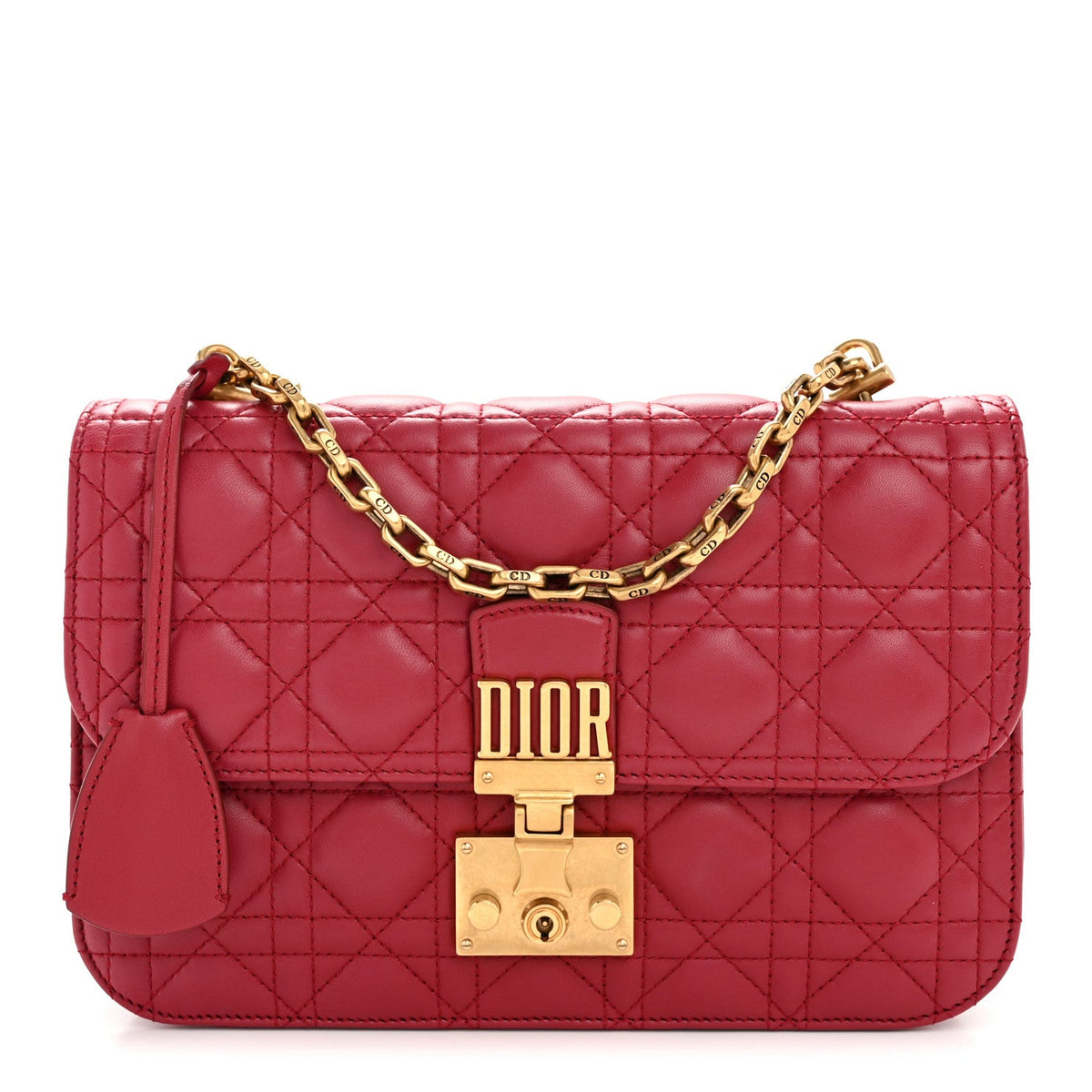 Lambskin Cannage Large Dioraddict Flap Red wholesalehk.shop