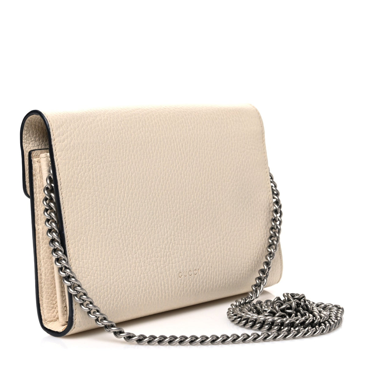 Dollar Calfskin Mini Dionysus Chain Wallet Mystic White wholesalehk.shop