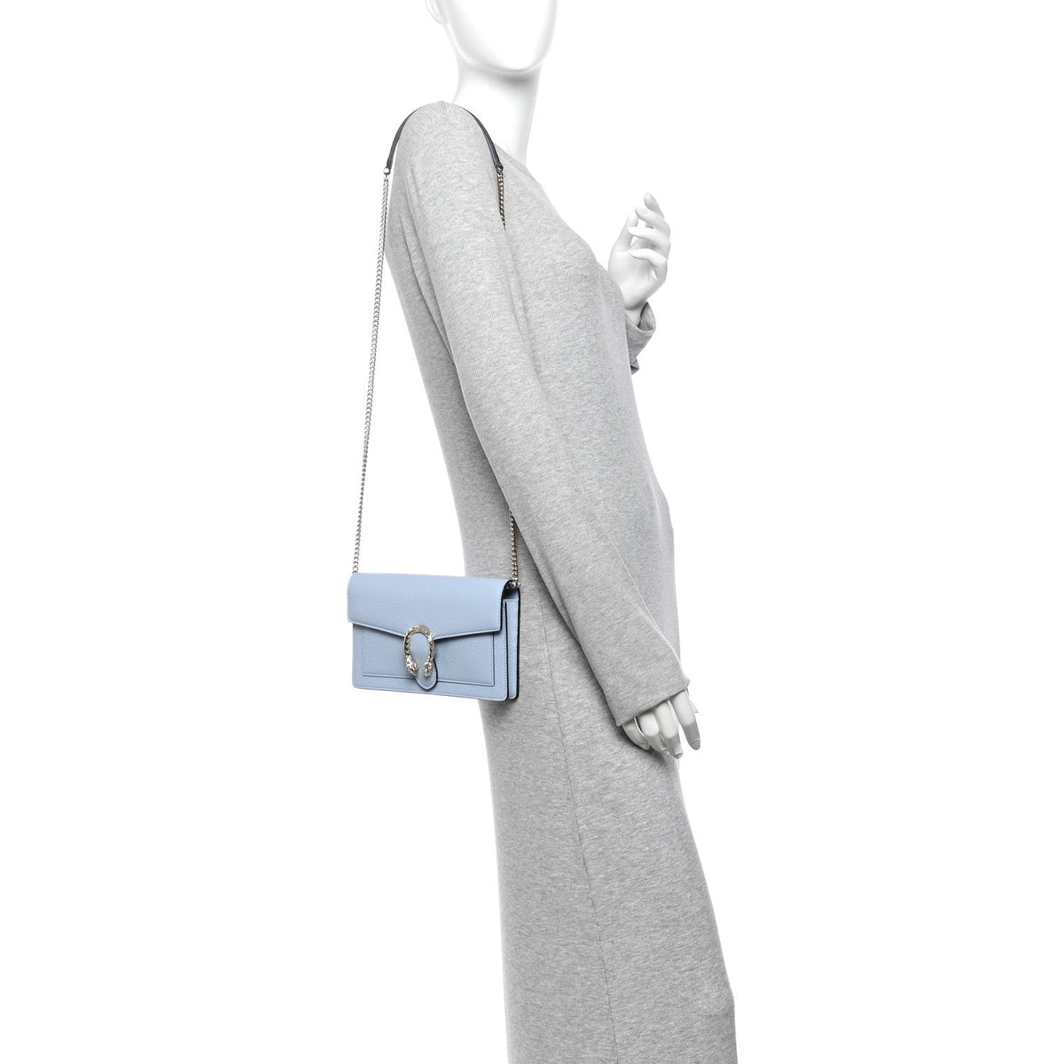 Calfskin Dionysus NM Chain Wallet Porcelain Light Blue wholesalehk.shop