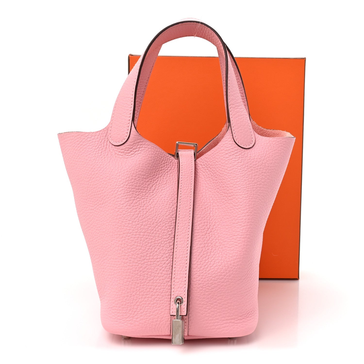 Taurillon Clemence Picotin Lock 18 PM Rose Sakura £¨ Direct shipment via from wholesalehk.shop