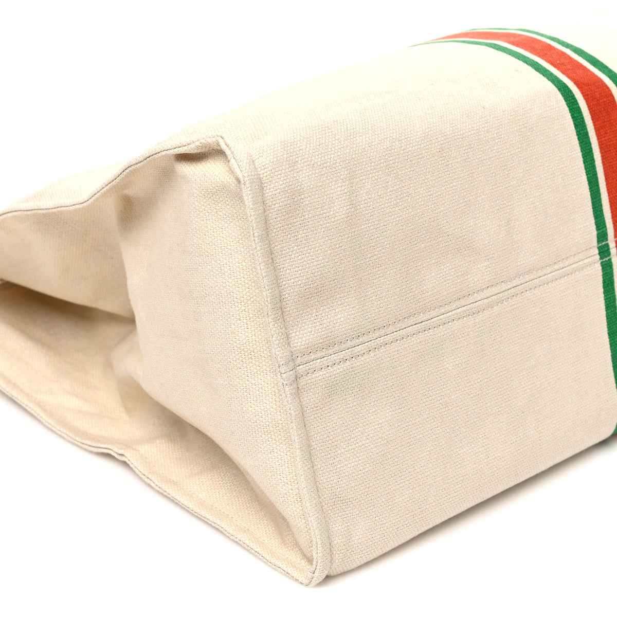 Linen Heavy Canvas Textured Dollar Calfskin Web Large Retro Interlocking G Foldable Tote Light Beige wholesalehk.shop