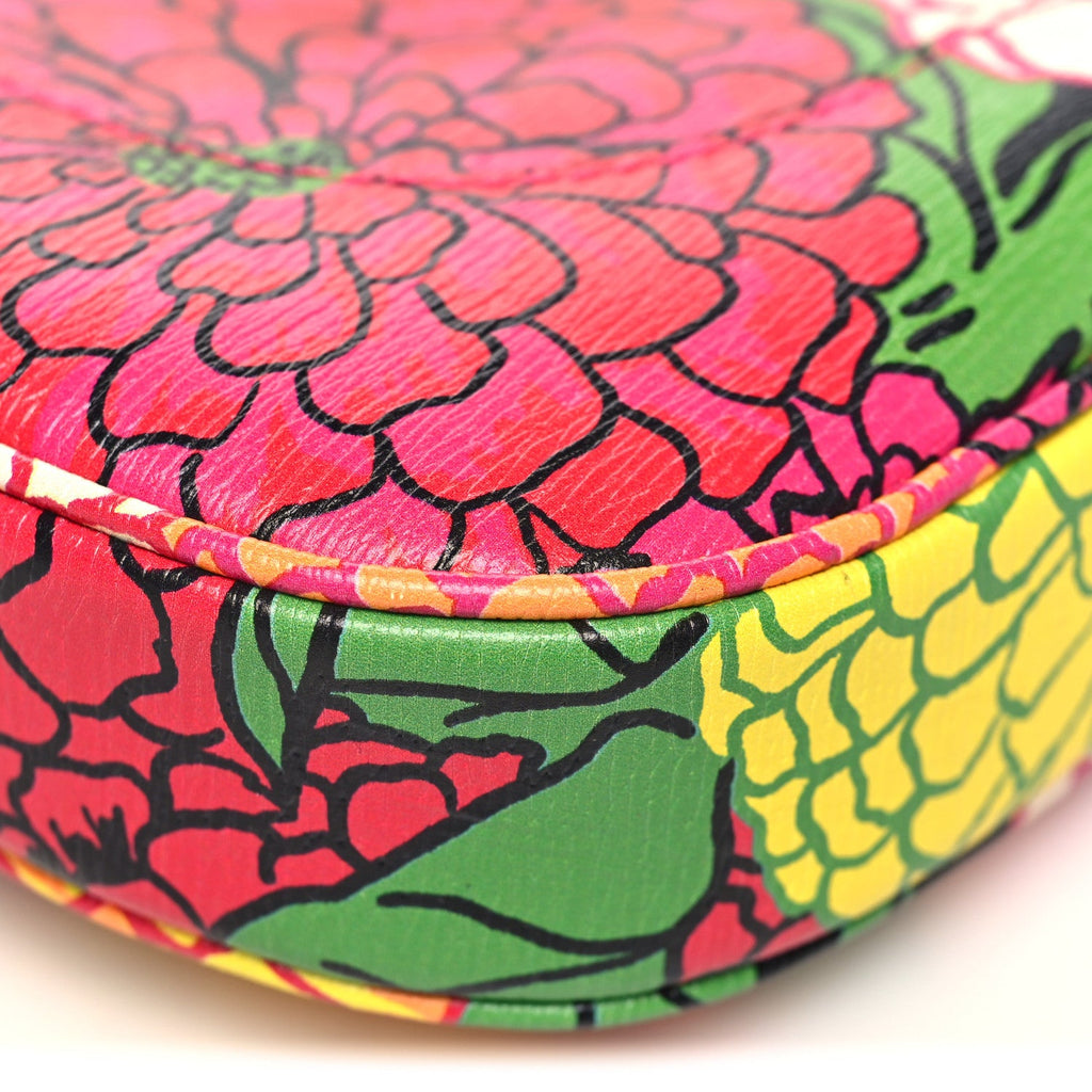 X KEN SCOTT Textured Calfskin Pomponica Print Small Jackie 1961 Hobo Multicolor Fuxia Pompon £¨ Direct shipment via from wholesalehk.shop