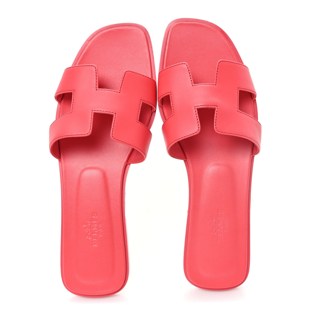 Box Calfskin Oran Sandals 38.5 Rouge Grenadine wholesalehk.shop