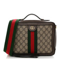 GG Supreme Monogram Web Small Ophidia Top Handle Shoulder Bag Brown wholesalehk.shop