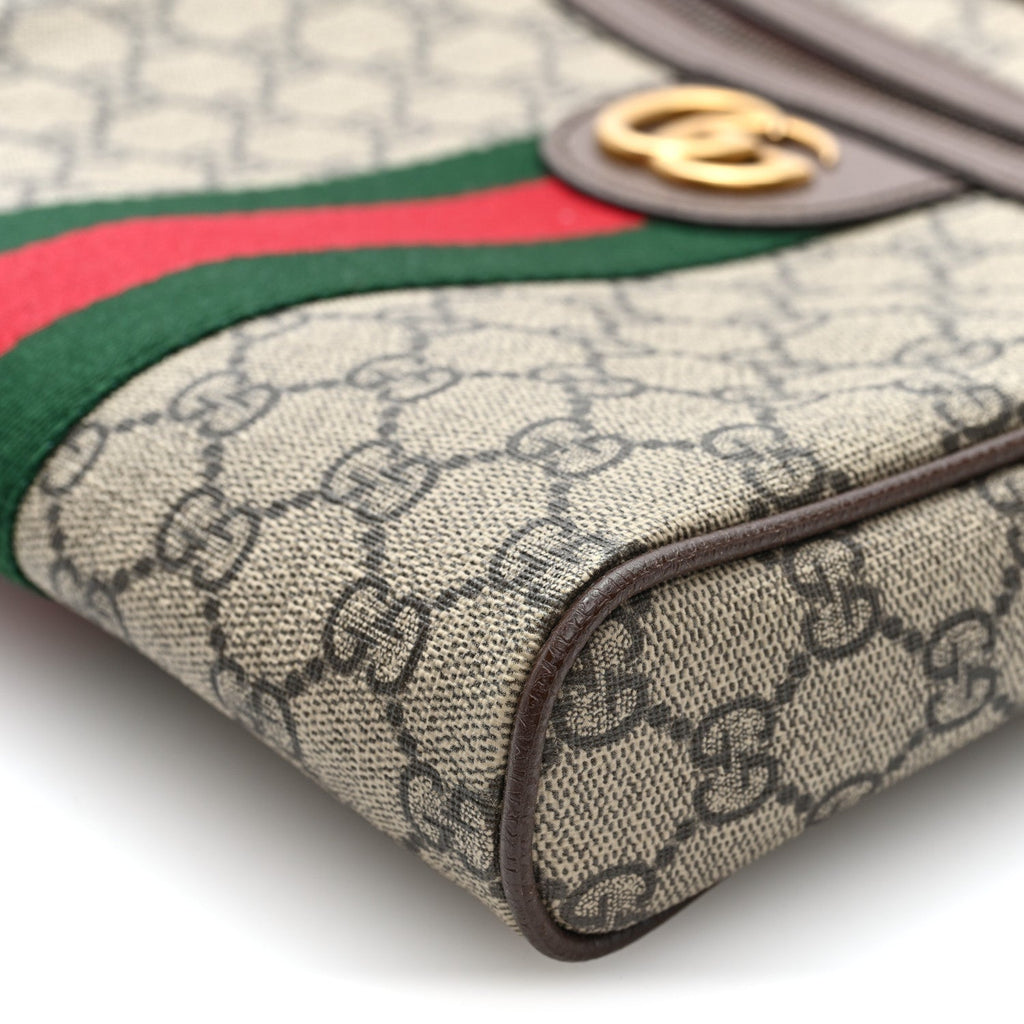 GG Supreme Monogram Web Small Ophidia Messenger Bag Brown wholesalehk.shop