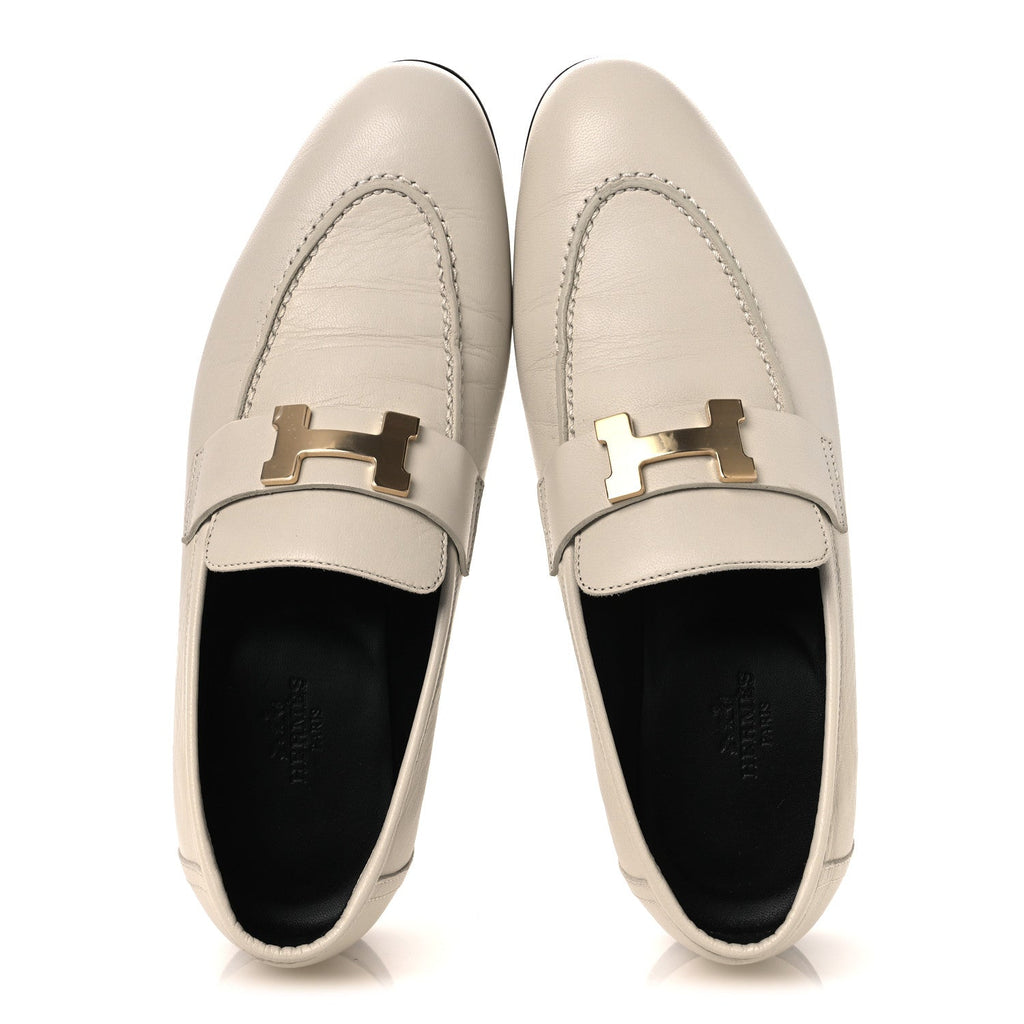 Goatskin Womens Paris Loafers 37 Beige Glaise wholesalehk.shop