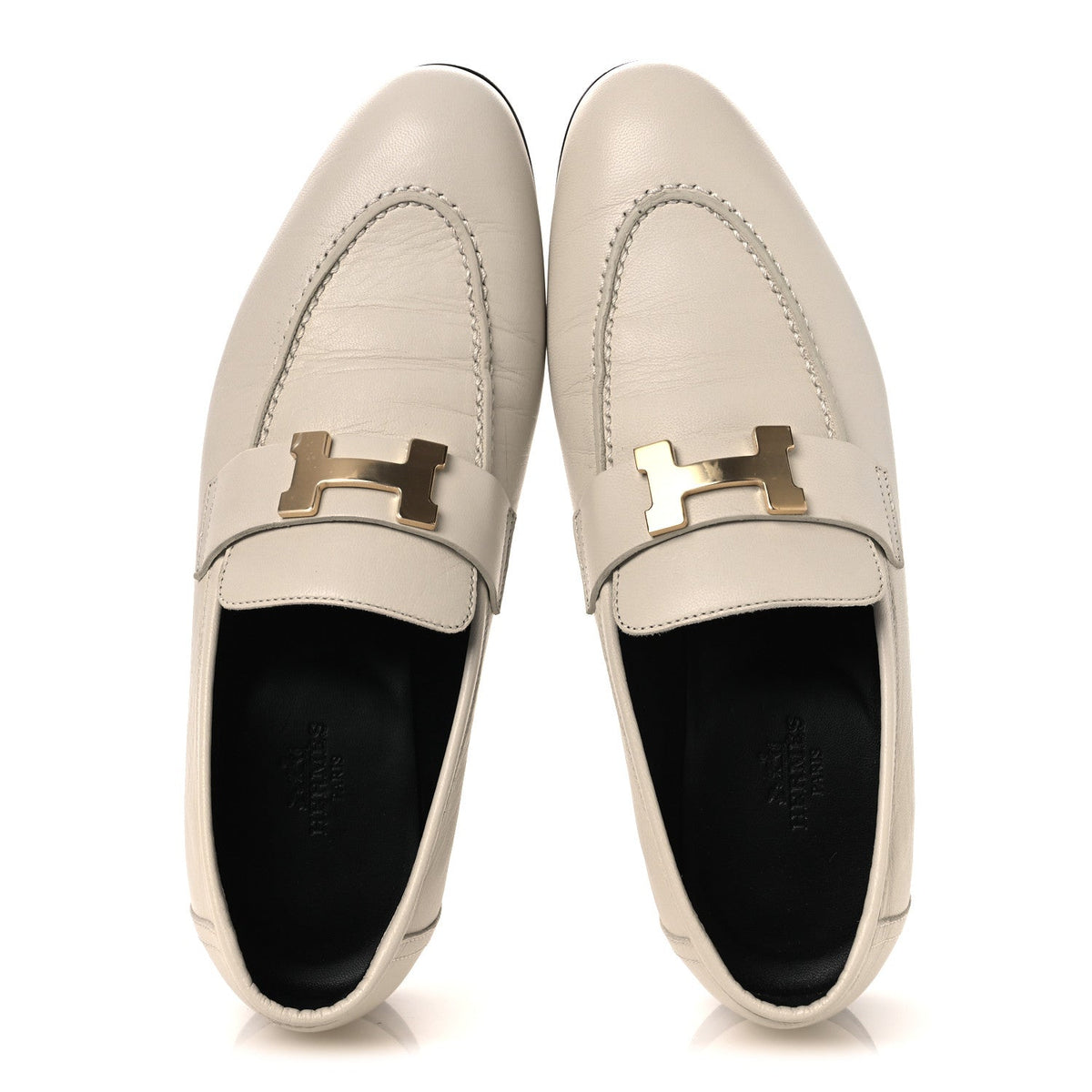 Goatskin Womens Paris Loafers 37 Beige Glaise wholesalehk.shop