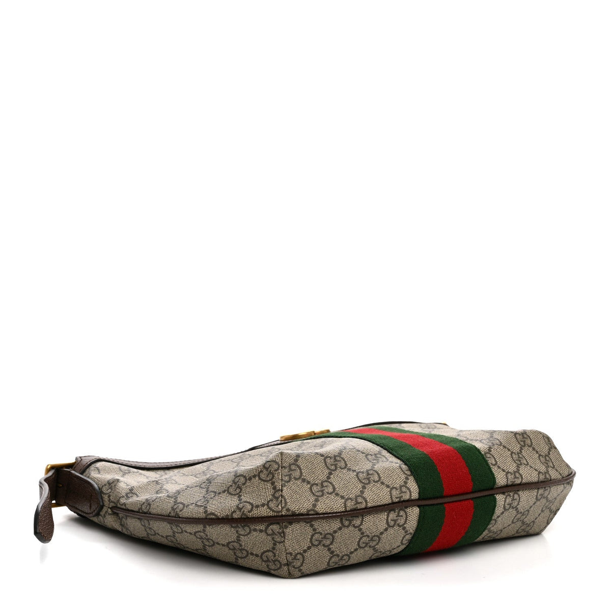 GG Supreme Monogram Web Small Ophidia Half Moon Hobo Brown wholesalehk.shop