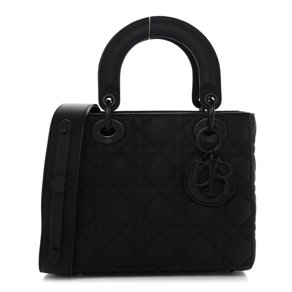 Ultra Matte Calfskin Cannage Small My ABCDior Lady Dior Black wholesalehk.shop