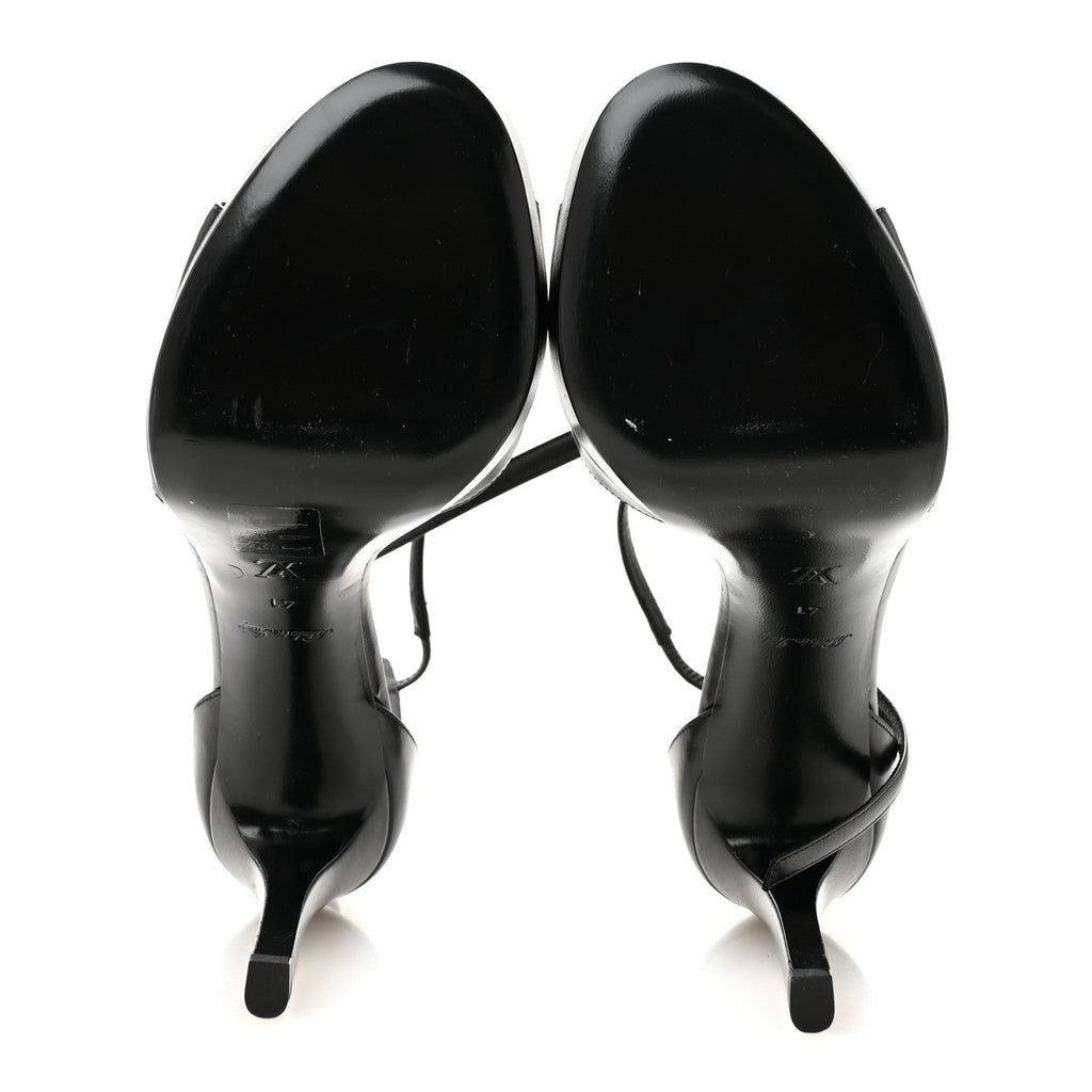Calfskin Platform Sandals 41 Black £¨ Direct shipment via from wholesalehk.shop