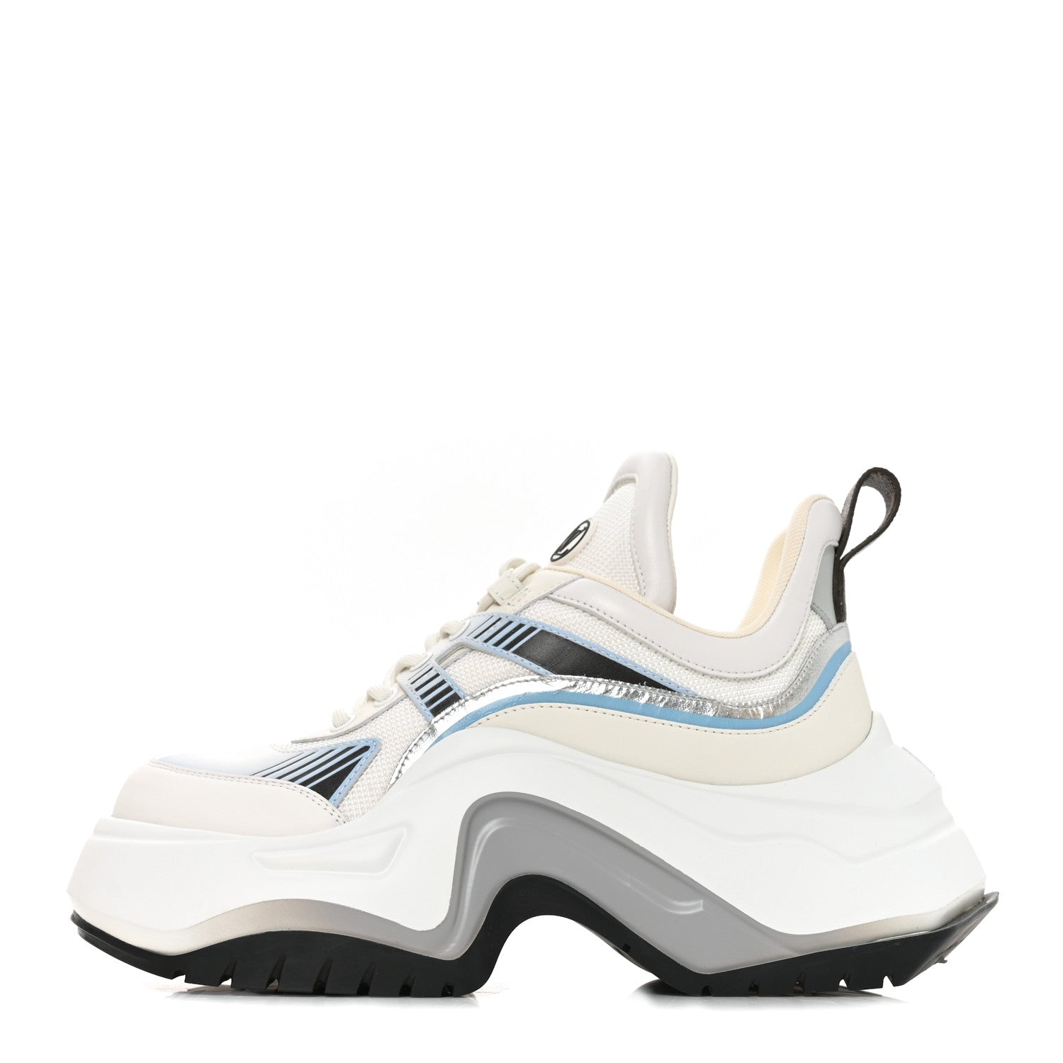 Calfskin Technical Nylon LV Archlight Sneakers 38 White Blue Gris £¨ Direct shipment via from wholesalehk.shop