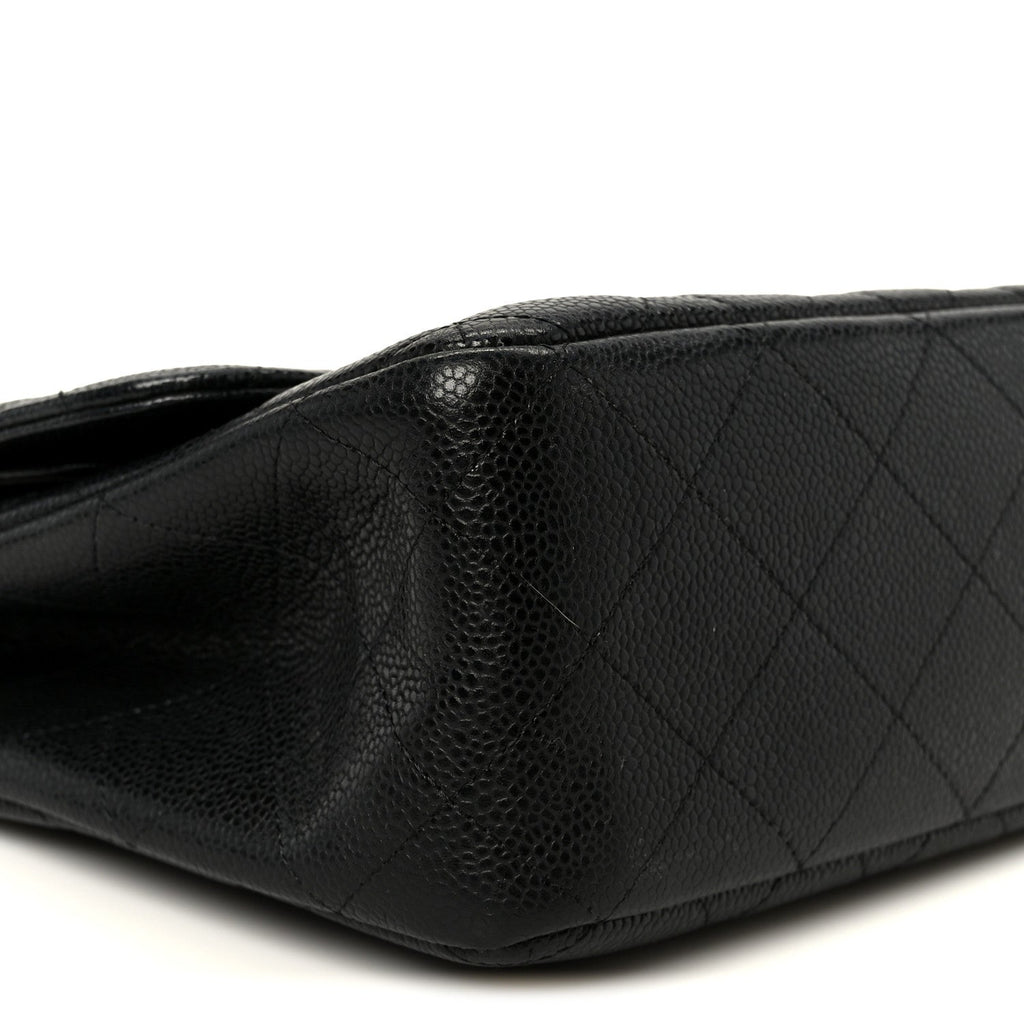Caviar Quilted Jumbo Double Flap Black wholesalehk.shop
