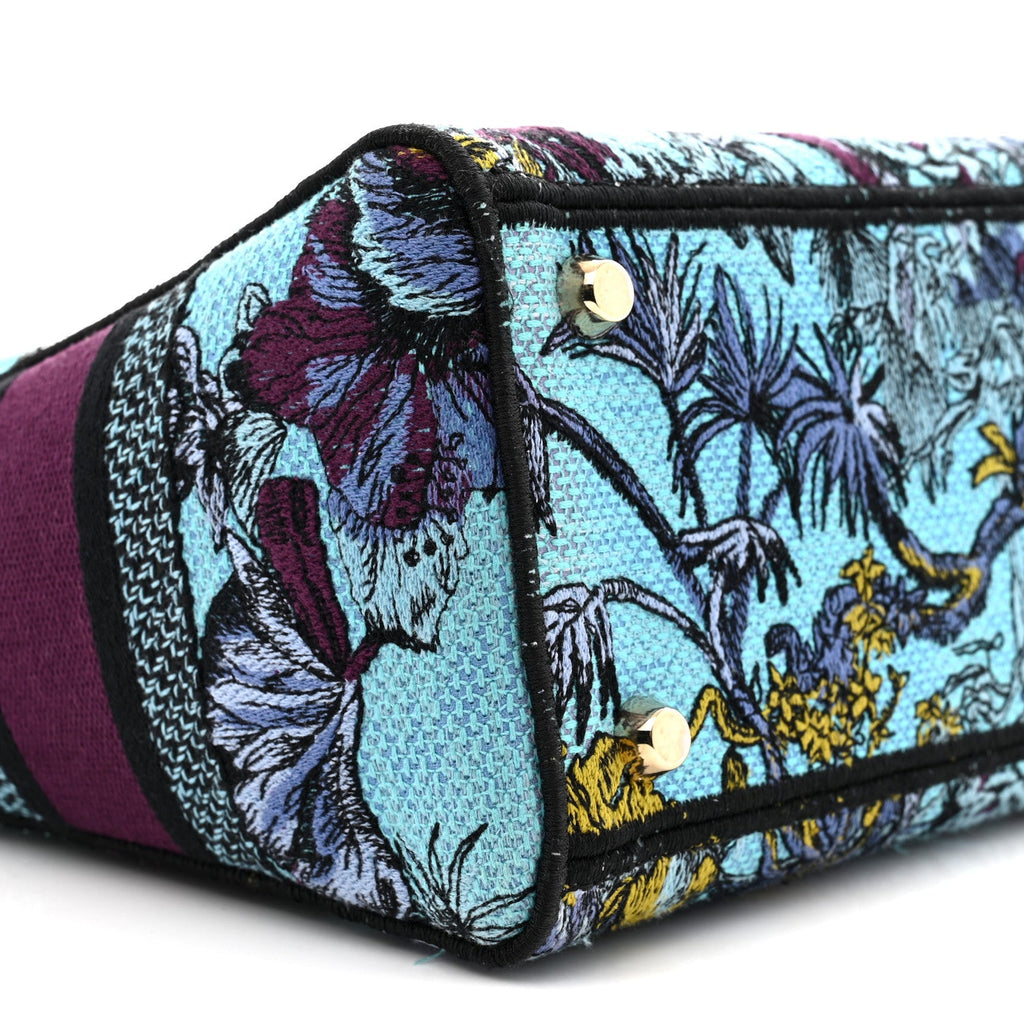 Canvas Toile de Jouy Voyage Embroidered Medium Lady D-Lite Celestial Blue wholesalehk.shop