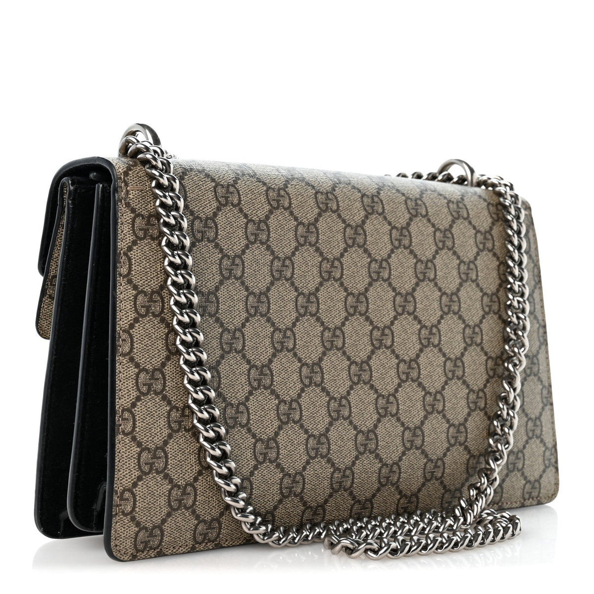 GG Supreme Monogram Small Dionysus Shoulder Bag Black wholesalehk.shop
