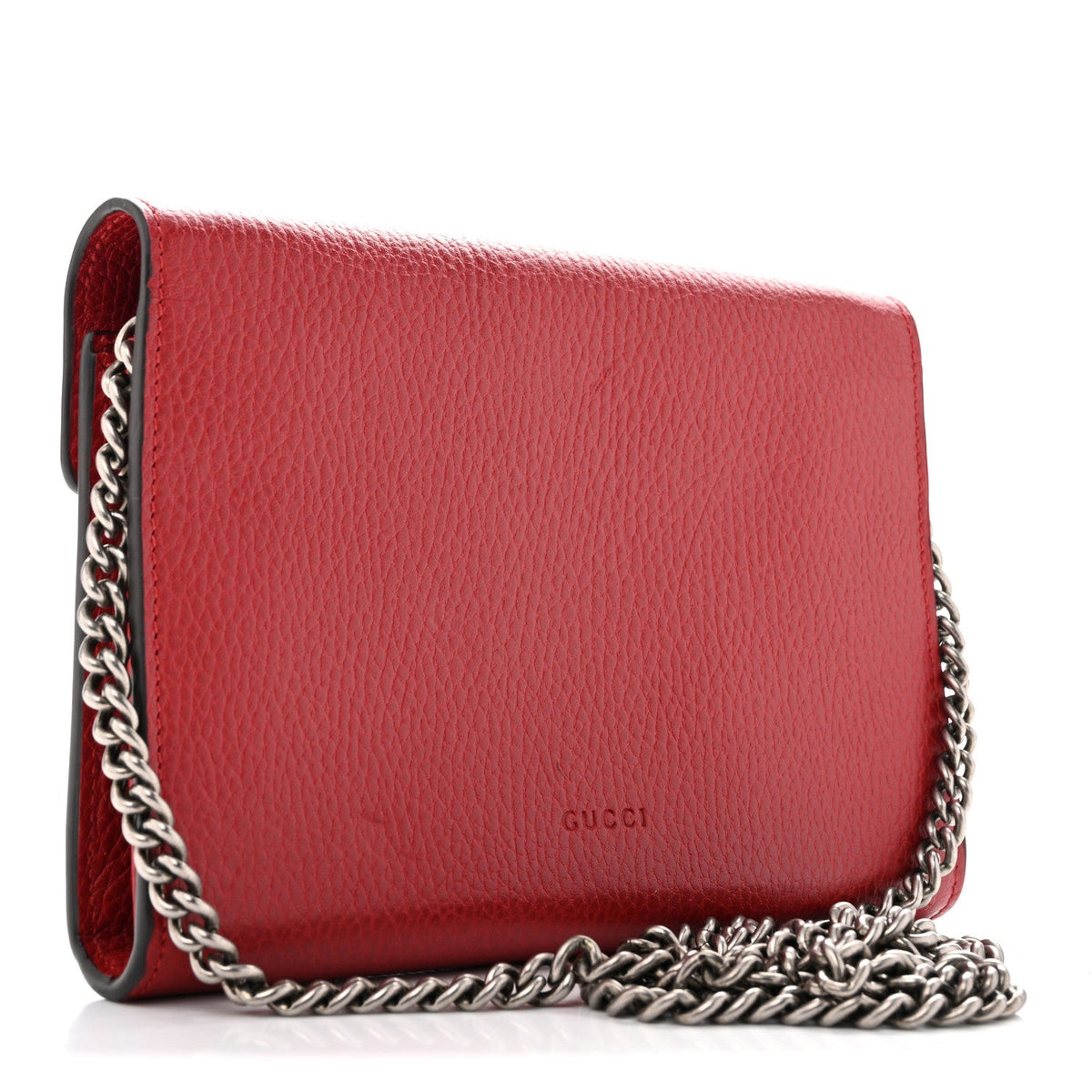 Calfskin Mini Dionysus Chain Wallet Hibiscus Red wholesalehk.shop