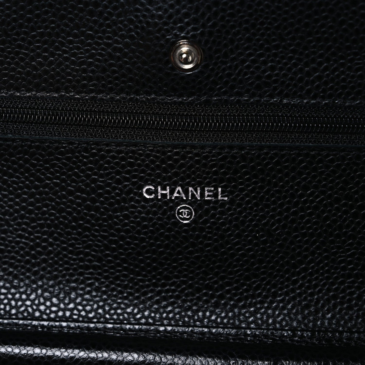Caviar Quilted Wallet On Chain WOC Black wholesalehk.shop