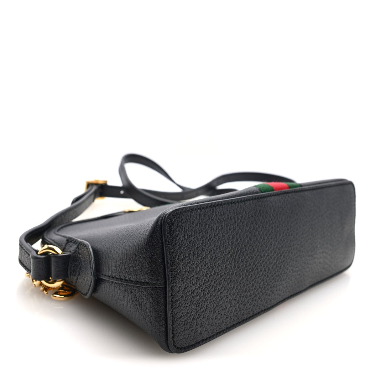 Calfskin GG Web Small Ophidia Dome Shoulder Bag Black wholesalehk.shop