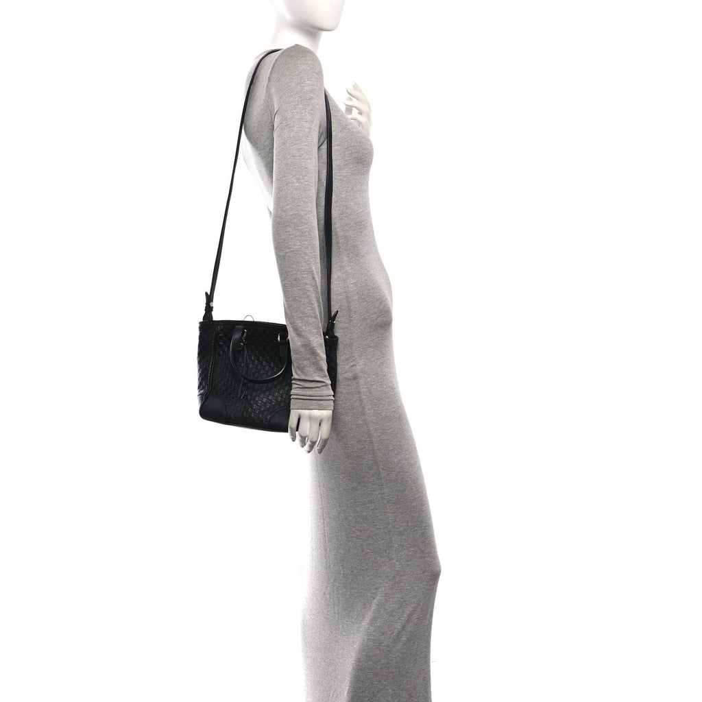 Microguccissima Small Bree Tote Black £¨ Direct shipment via from wholesalehk.shop