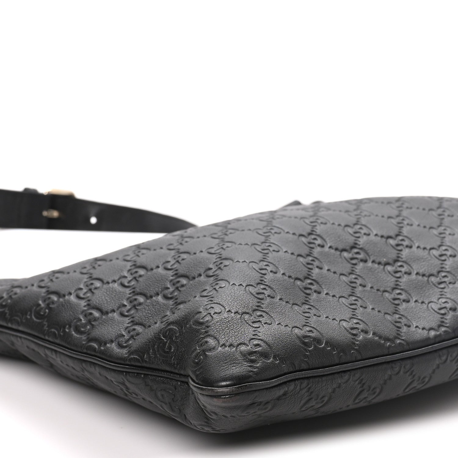 Guccissima Medium Flat Messenger Bag Black £¨ Direct shipment via from wholesalehk.shop