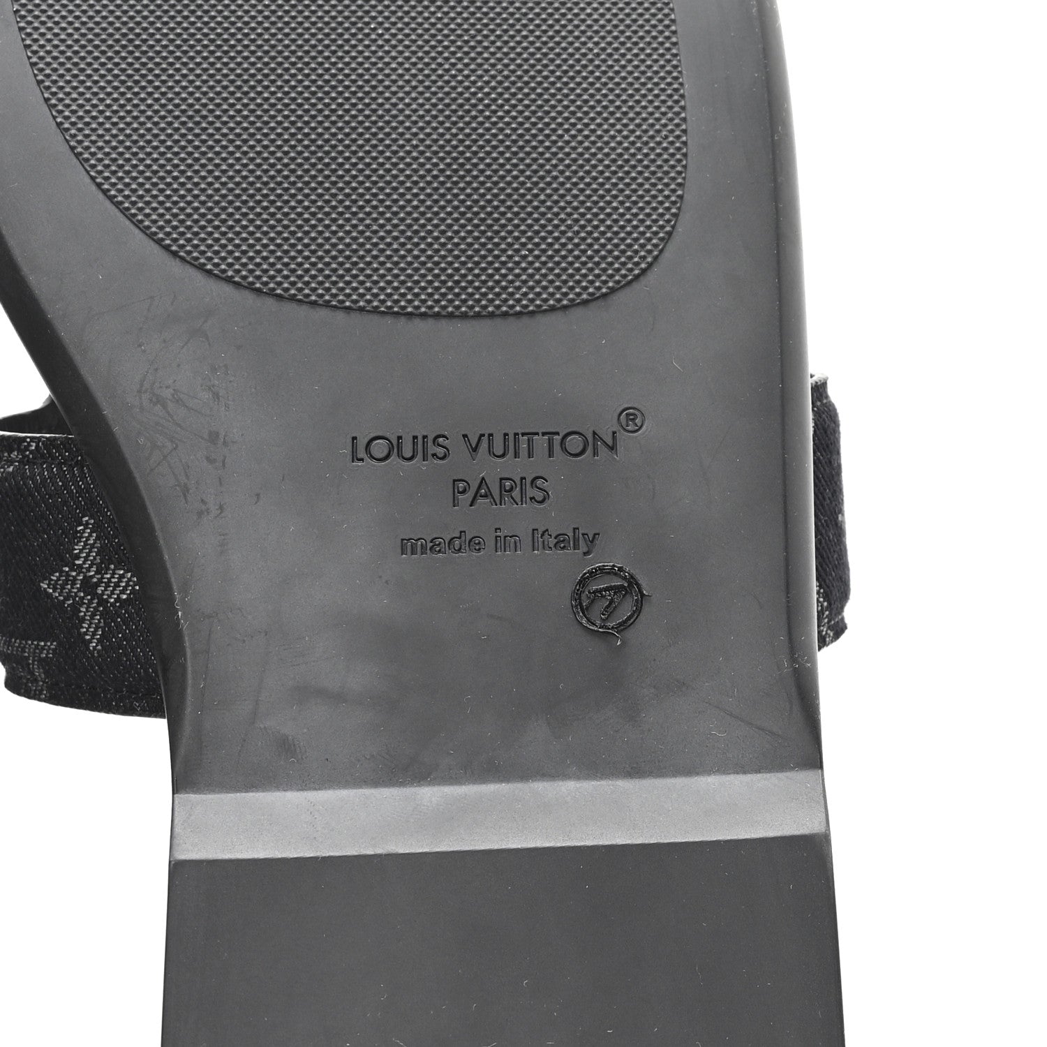 Monogram Denim Mens LV Oasis Mules 8.5 Black £¨ Direct shipment via from wholesalehk.shop