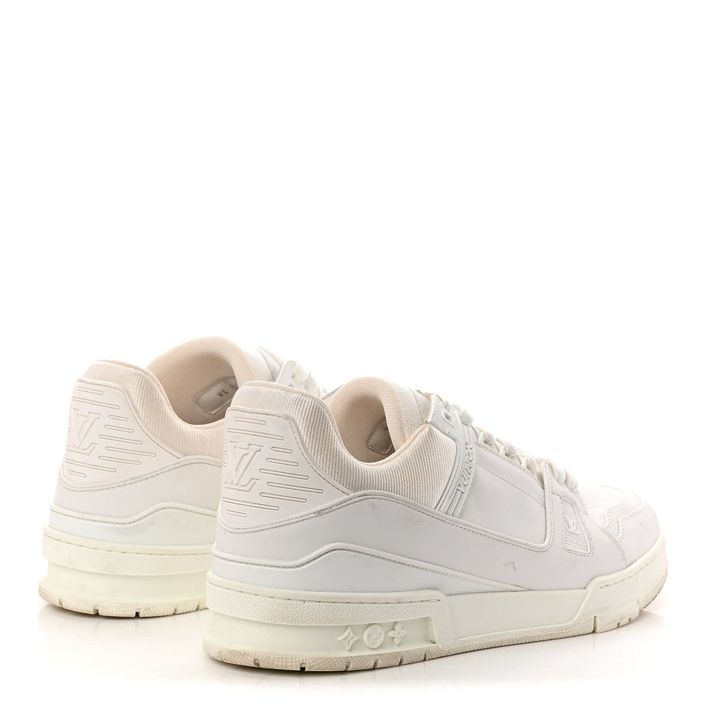 Calfskin Mens LV Trainer Sneakers 9.5 White £¨ Direct shipment via from wholesalehk.shop