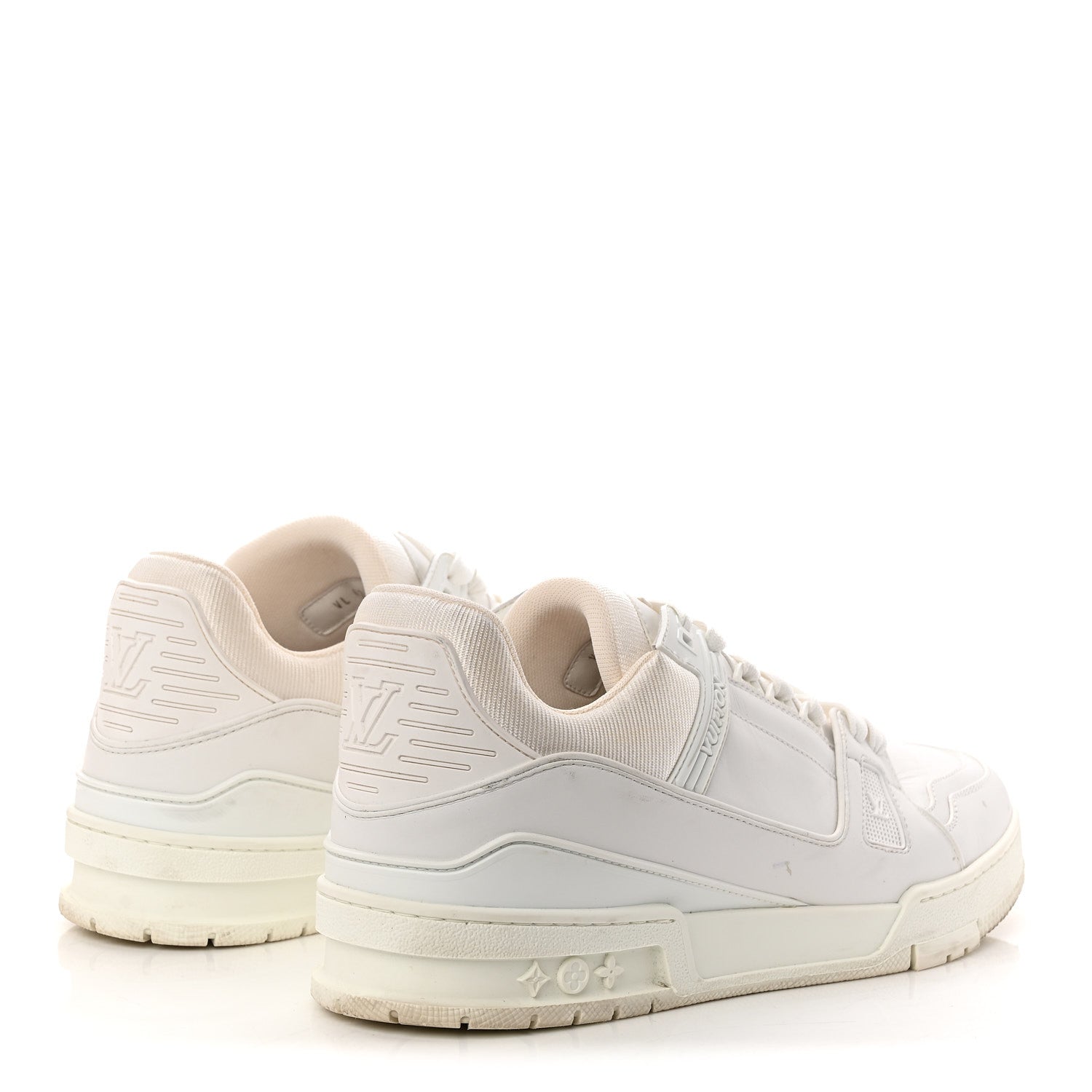 Calfskin Mens LV Trainer Sneakers 9.5 White £¨ Direct shipment via from wholesalehk.shop