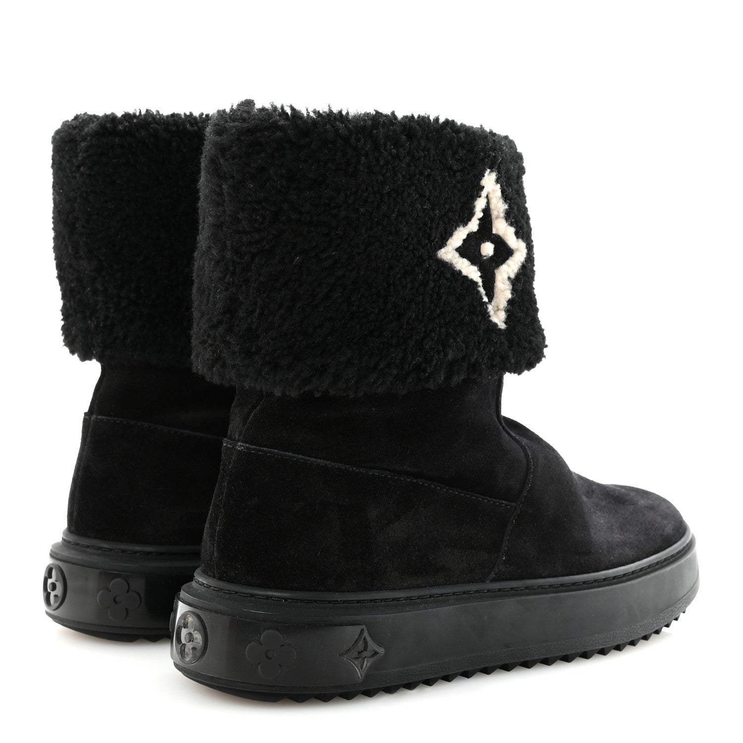 Suede Calfskin Shearling Snowdrop Flat Ankle Boot 37.5 Black £¨ Direct shipment via from wholesalehk.shop