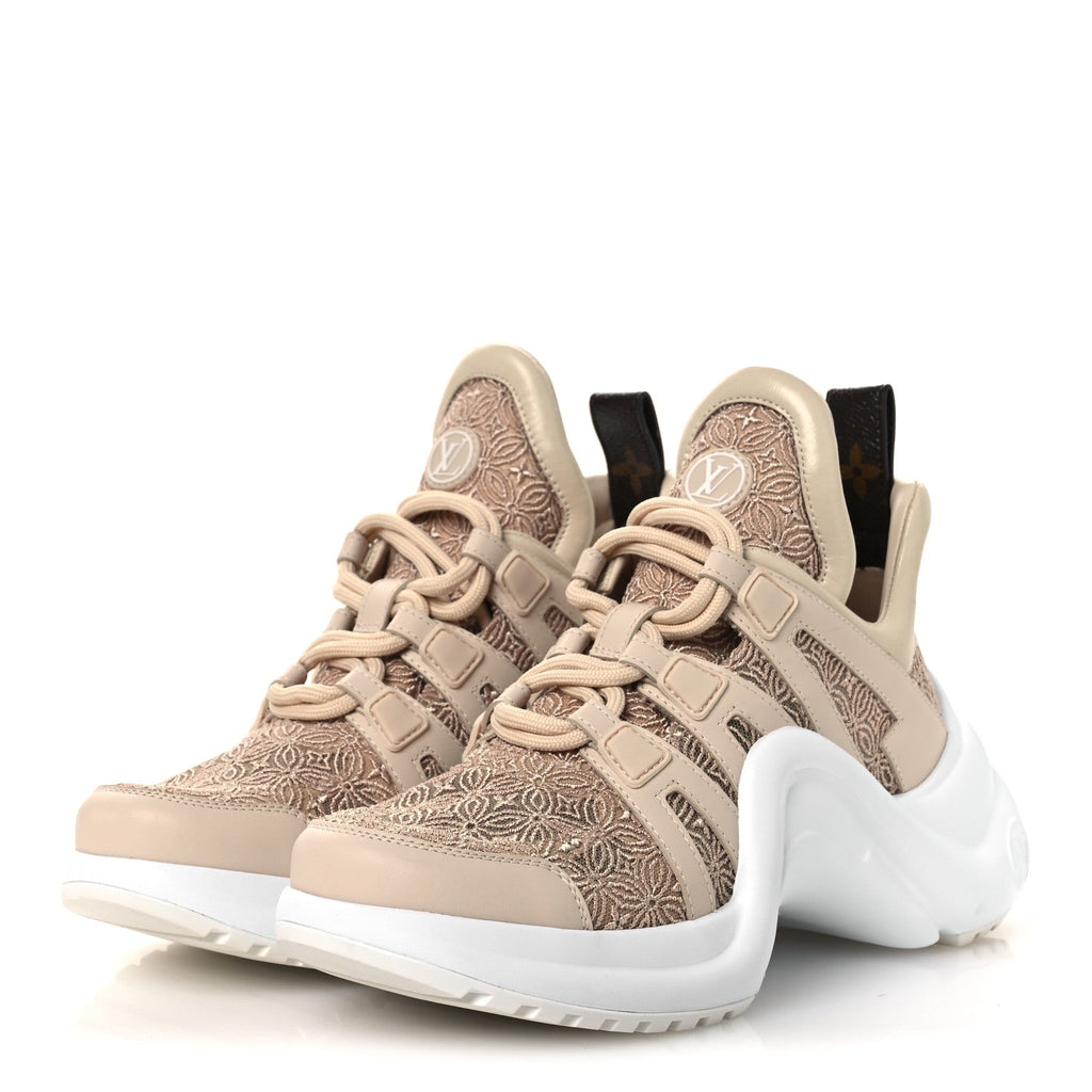 Fabric Embroidered Calfskin LV Archlight Sneakers 37 Nude £¨ Direct shipment via from wholesalehk.shop