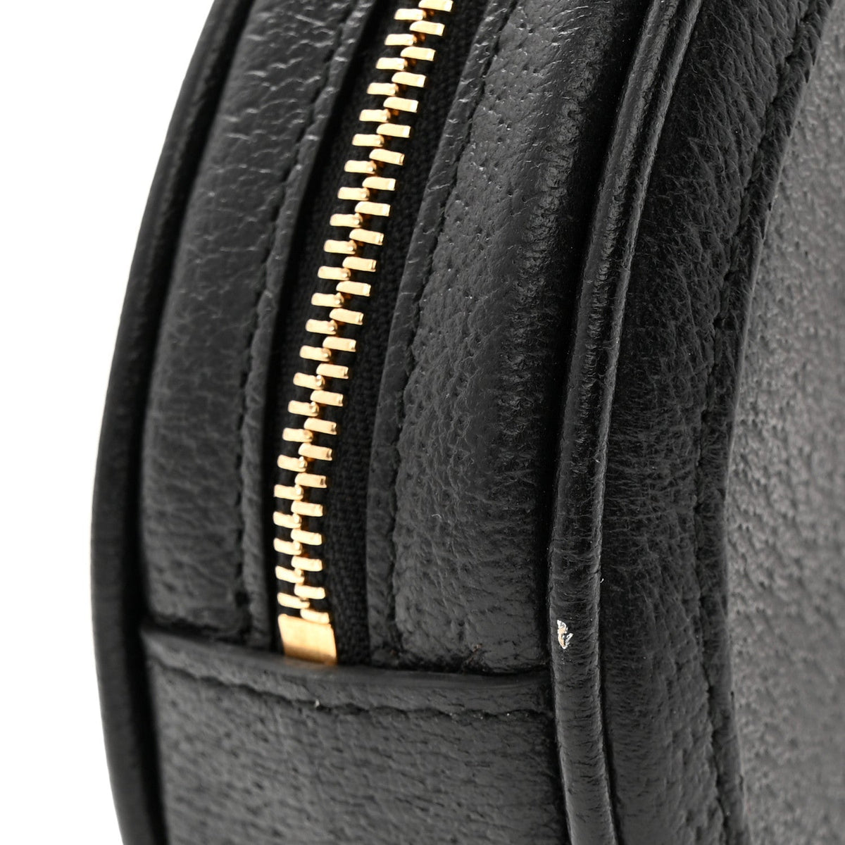 Textured Calfskin Web Ophidia Round Wrist Wallet Black wholesalehk.shop