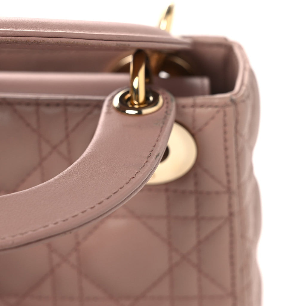 Lambskin Cannage Mini Lady Dior Blush wholesalehk.shop