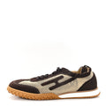 Crochet Knit Suede Goatskin Mens Jet Sneakers 44.5 Beige Lin Marron Ebene wholesalehk.shop