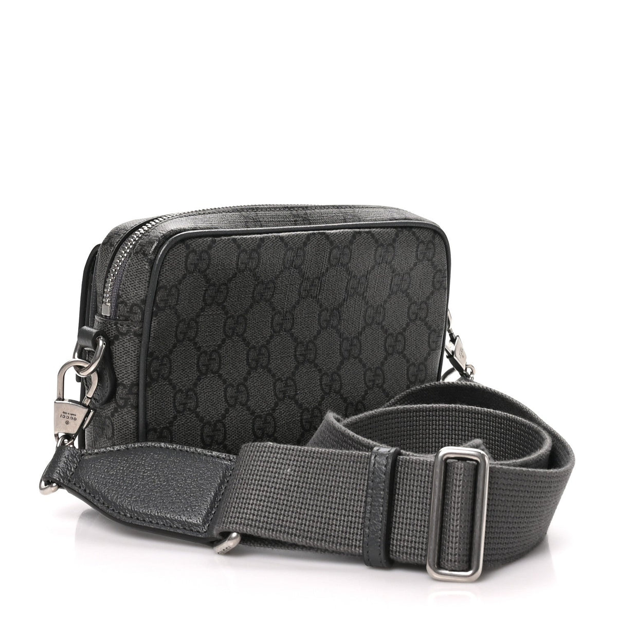 GG Supreme Monogram Textured Dollar Calfskin Mini Ophidia Bag Graphite Grey wholesalehk.shop