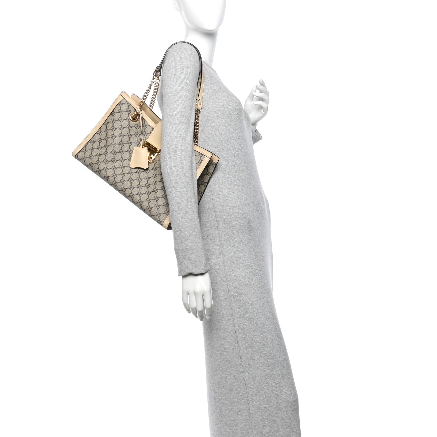 GG Supreme Monogram Medium Padlock Tote White £¨ Direct shipment via from wholesalehk.shop