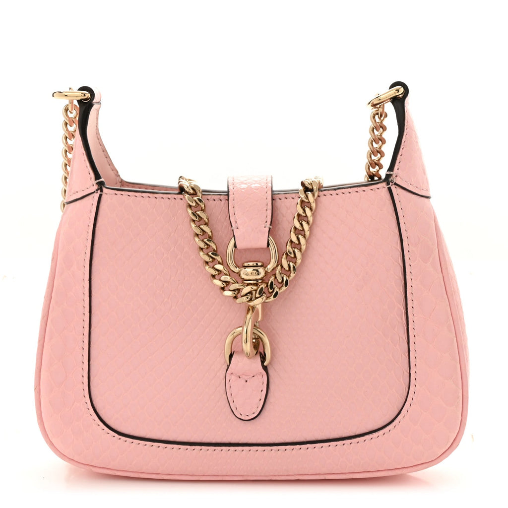 Snakeskin Mini Jackie Notte Bag Pink £¨ Direct shipment via from wholesalehk.shop