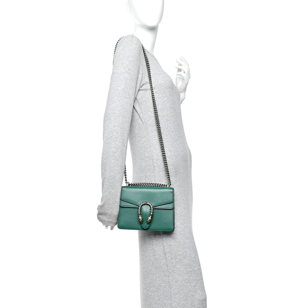 Calfskin Mini Dionysus Shoulder Bag Emerald wholesalehk.shop