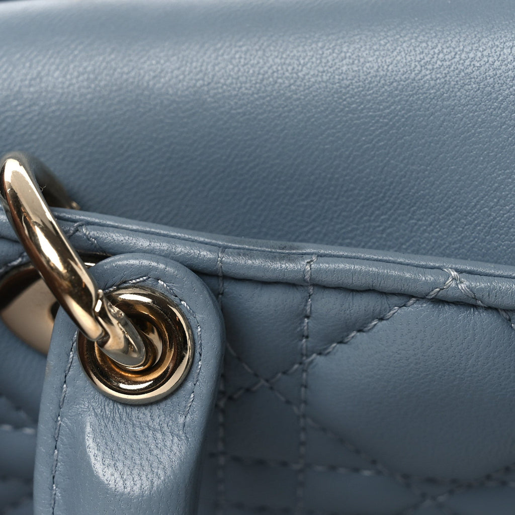 Lambskin Cannage Micro Lady D-Joy Cloud Blue wholesalehk.shop