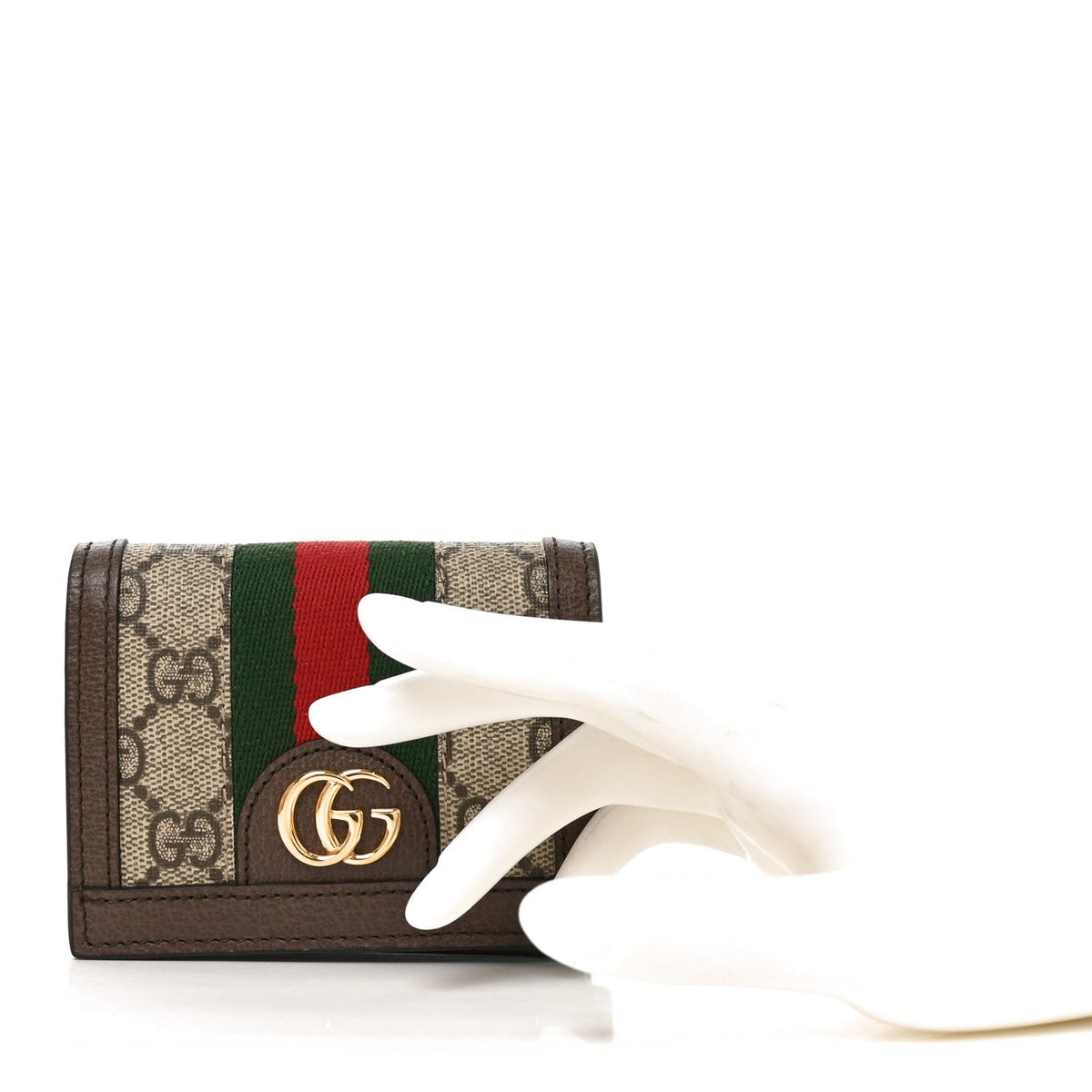 GG Supreme Monogram Web Ophidia Card Case Beige New Acero wholesalehk.shop
