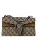 GG Supreme Monogram Suede Crystal Small Dionysus Shoulder Bag Beige Ebony Taupe wholesalehk.shop