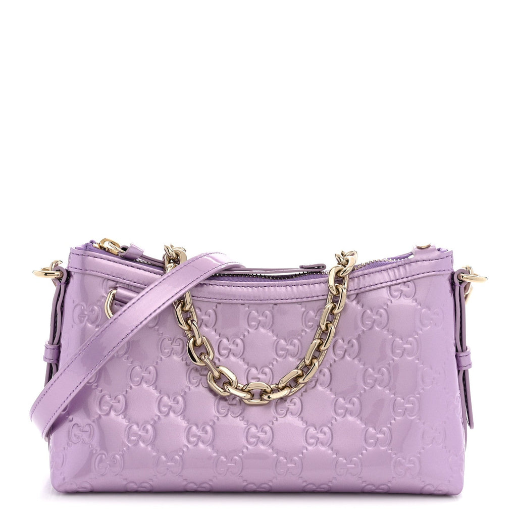 Shine Guccissima Emblem Small Shoulder Bag Lilac Haz £¨ Direct shipment via from wholesalehk.shop