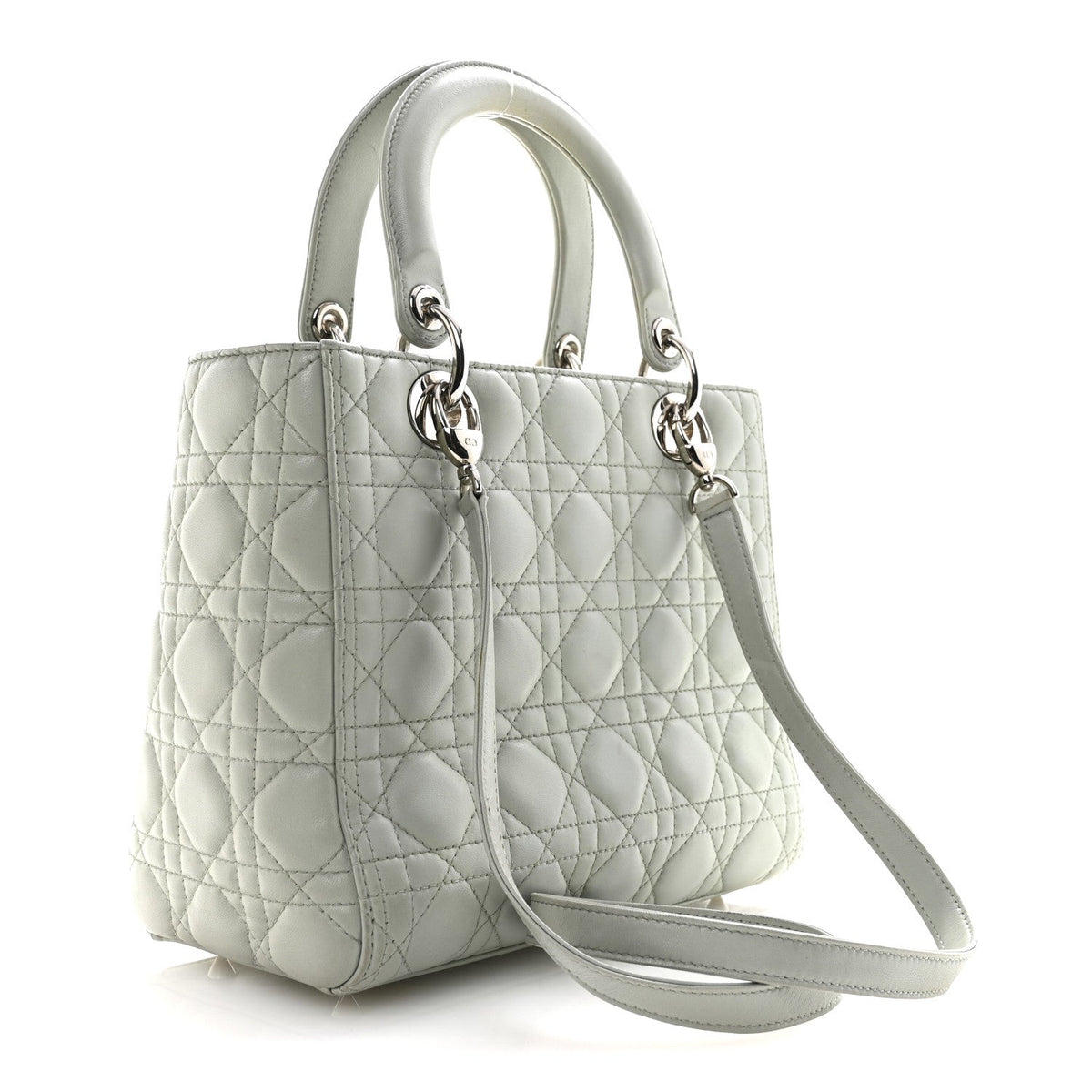 Lambskin Cannage Medium Lady Dior Green wholesalehk.shop