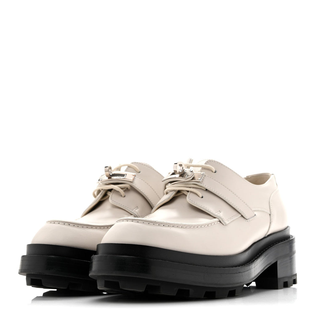 Glossed Calfskin First Derby 36.5 Beige Glaise wholesalehk.shop