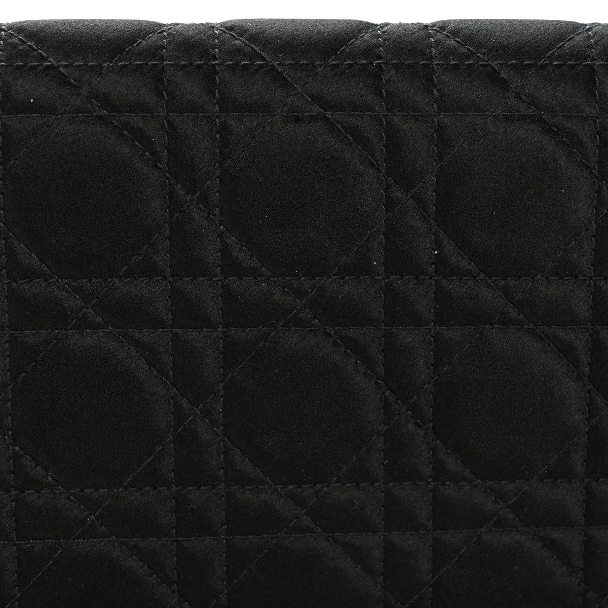 Satin Cannage Lady Dior Convertible Clutch Black wholesalehk.shop