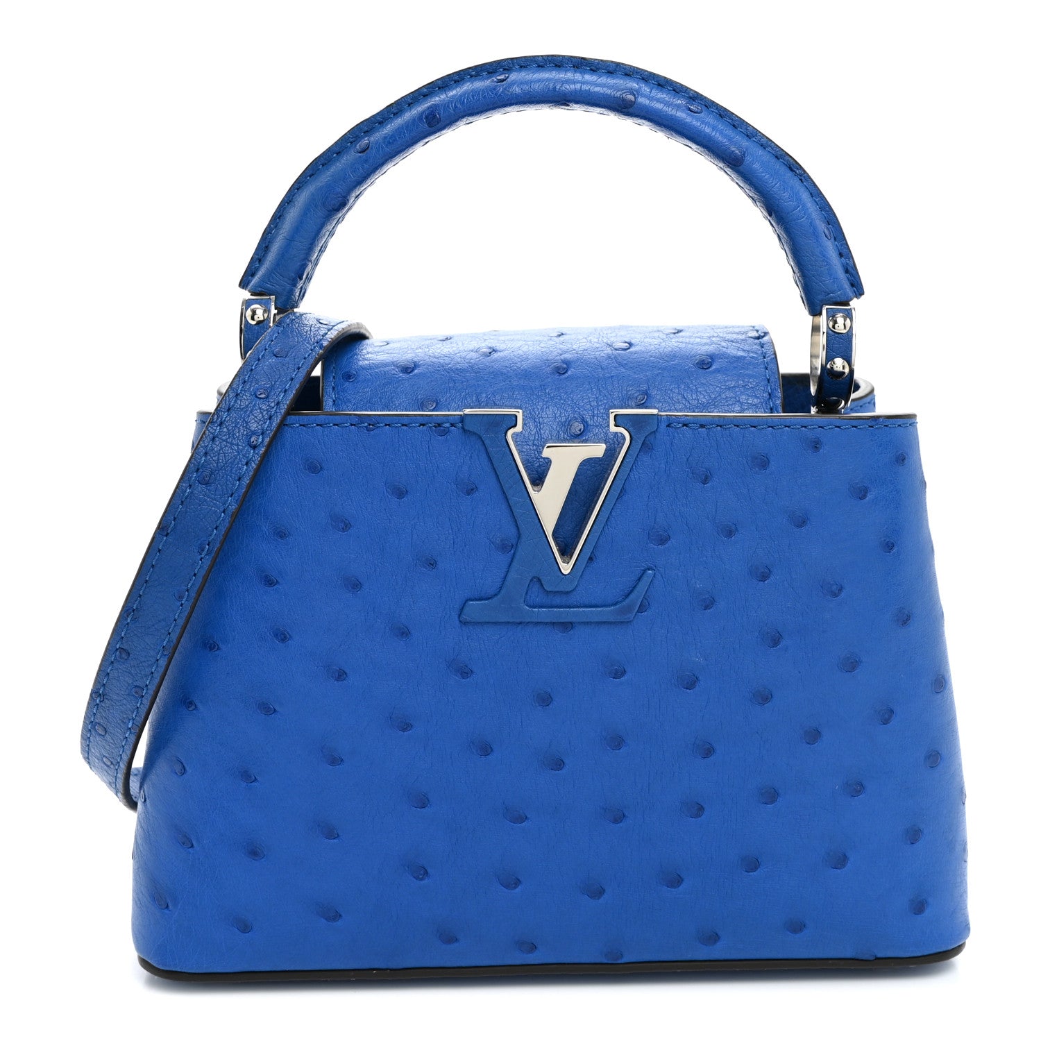 Ostrich Capucines Mini Saphir £¨ Direct shipment via from wholesalehk.shop