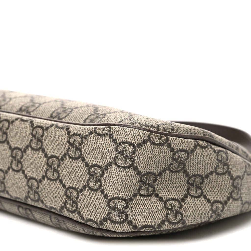 GG Supreme Monogram Textured Dollar Calfskin Small Ophidia Hobo Beige Ebony New Acero wholesalehk.shop