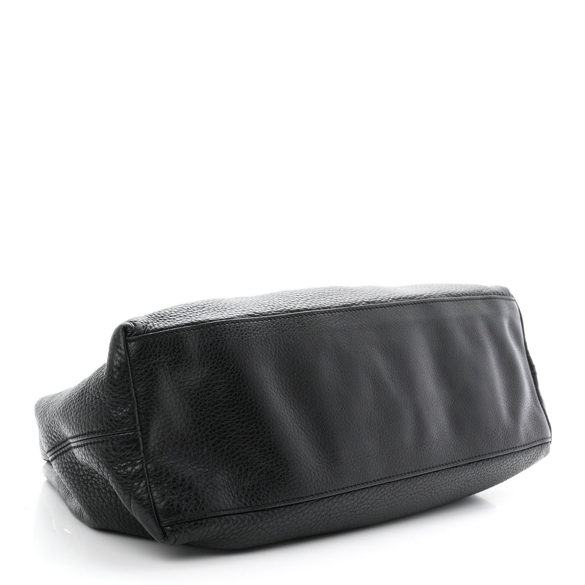 Pebbled Calfskin Medium Soho Chain Shoulder Bag Black wholesalehk.shop