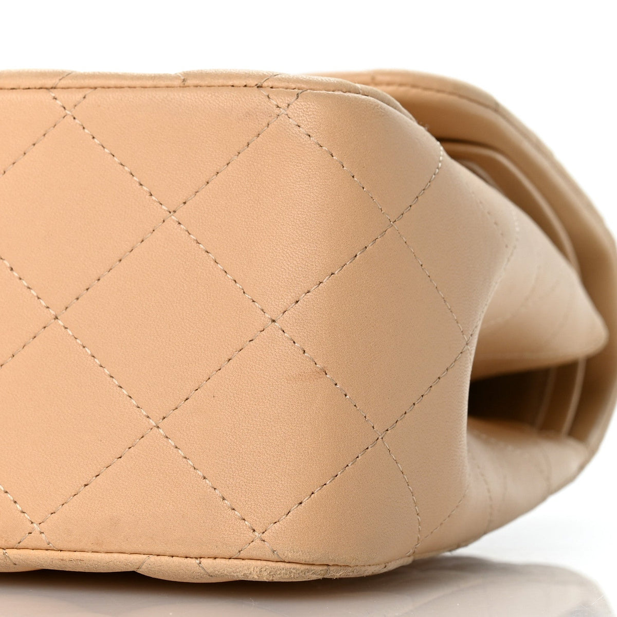 Lambskin Quilted Jumbo Double Flap Light Beige wholesalehk.shop